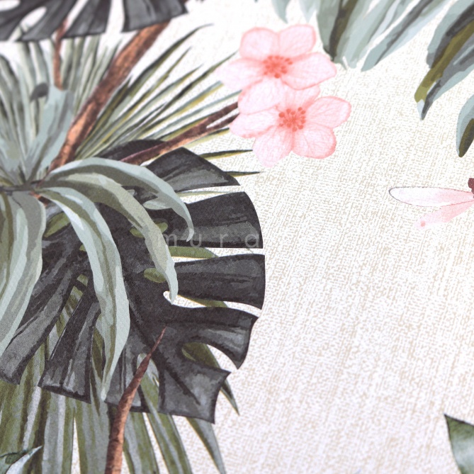 Papel Pintado Hoja y pájaros - ENTEBE 02 | MURAKE - 521007