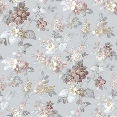 Papel Pintado Flores y hojas en ramitas - ALANNO 02 | MURAKE - 879017