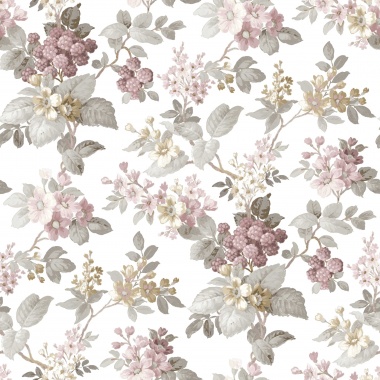 Papel Pintado Flores y hojas en ramitas - ALANNO 03 | MURAKE - 879018
