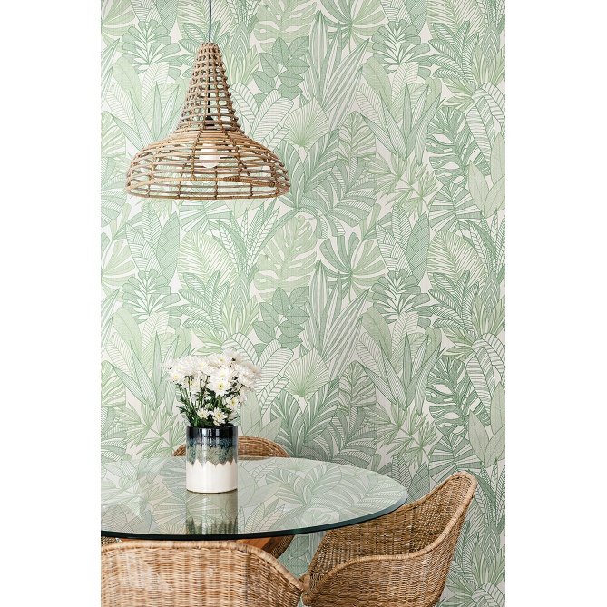 Papel Pintado Hojas tropicales - SALANTAI 03 | MURAKE - 879148