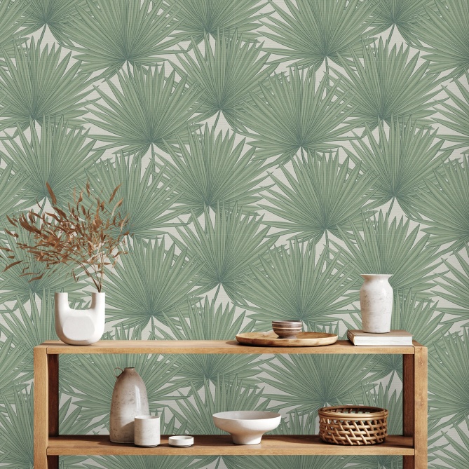 Papel Pintado Grandes hojas de palma - MARKALA 01 | MURAKE - 83371