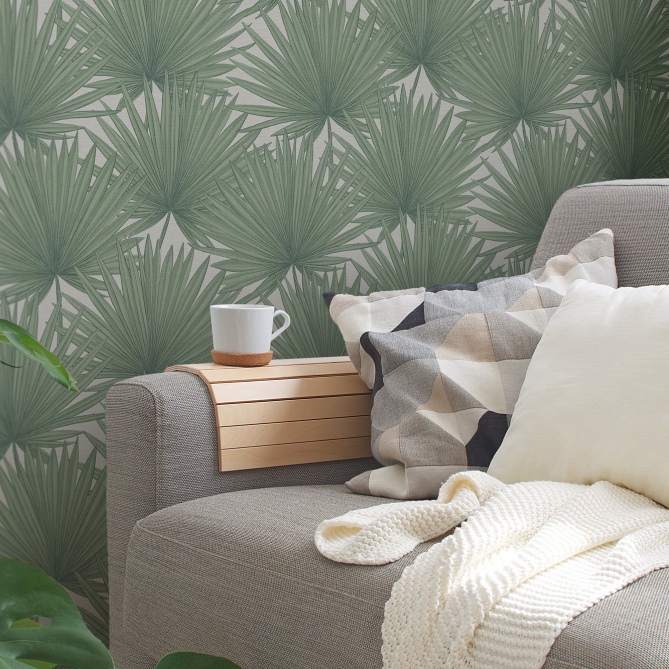 Papel Pintado Grandes hojas de palma - MARKALA 01 | MURAKE - 83371