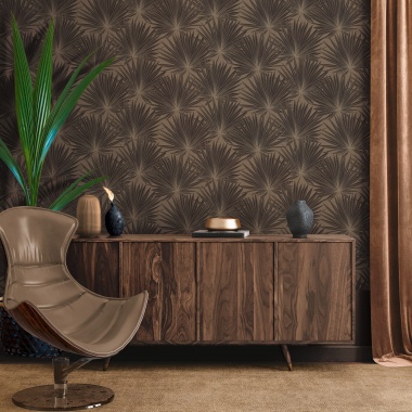 Papel Pintado Grandes hojas de palma - MARKALA 04 | MURAKE - 83374