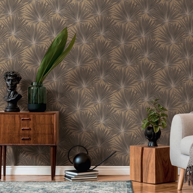 Papel Pintado Grandes hojas de palma - MARKALA 04 | MURAKE - 83374