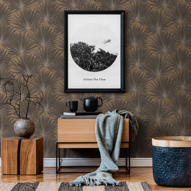 Papel Pintado Grandes hojas de palma - MARKALA 04 | MURAKE - 83374