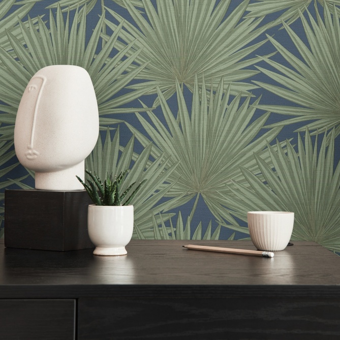 Papel Pintado Grandes hojas de palma - MARKALA 05 | MURAKE - 83375