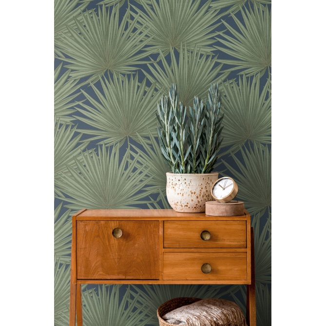 Papel Pintado Grandes hojas de palma - MARKALA 05 | MURAKE - 83375