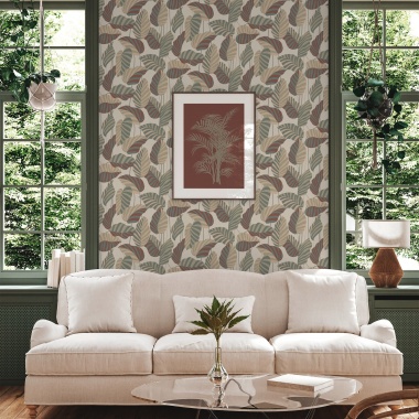 Papel Pintado Hojas gráficas de cebra - KIDAL 01 | MURAKE - 83391
