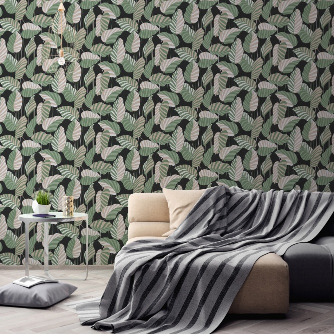 Papel Pintado Hojas gráficas de cebra - KIDAL 02 | MURAKE - 83392