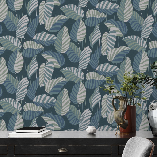 Papel Pintado Hojas gráficas de cebra - KIDAL 04 | MURAKE - 83394