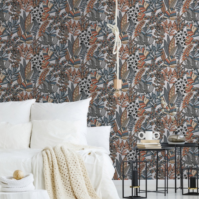 Papel Pintado Hojas gráficas Arty - MOPTI 02 | MURAKE - 83396