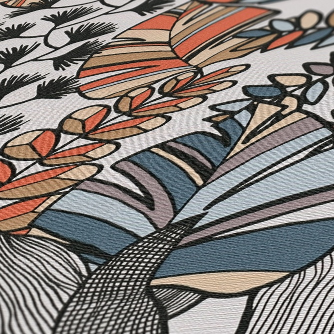 Papel Pintado Hojas gráficas Arty - MOPTI 02 | MURAKE - 83396