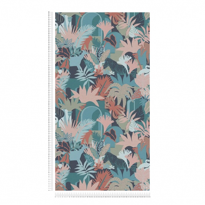 Papel Pintado Animales y follaje gráfico - NIANI 02 | MURAKE - 83402