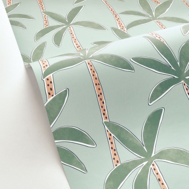 Papel Pintado Palmeras dibujadas - SEREMBAN 02 | MURAKE - 85817