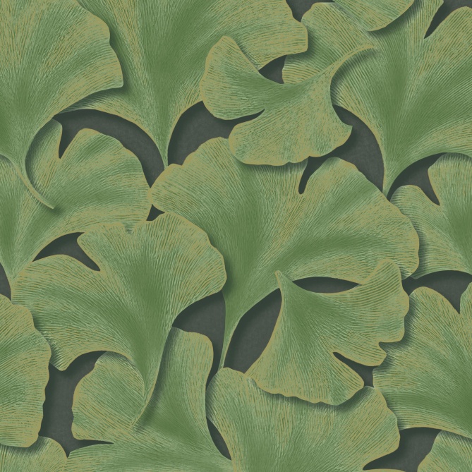 Papel Pintado Hojas de Gingko texturizadas - QANA 07 | MURAKE - 879217