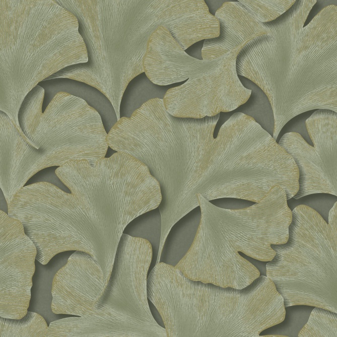 Papel Pintado Hojas de Gingko texturizadas - QANA 06 | MURAKE - 879216