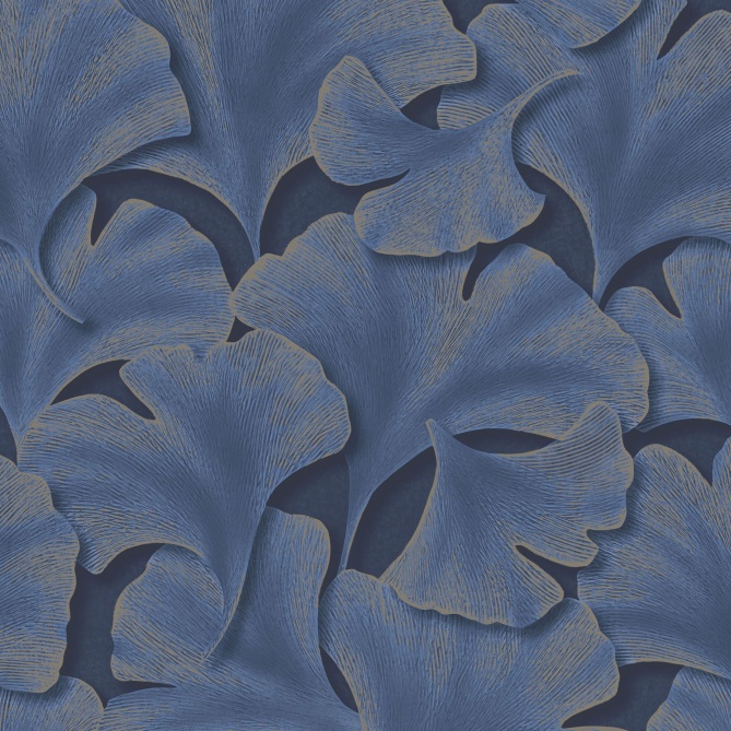 Papel Pintado Hojas de Gingko texturizadas - QANA 05 | MURAKE - 879215