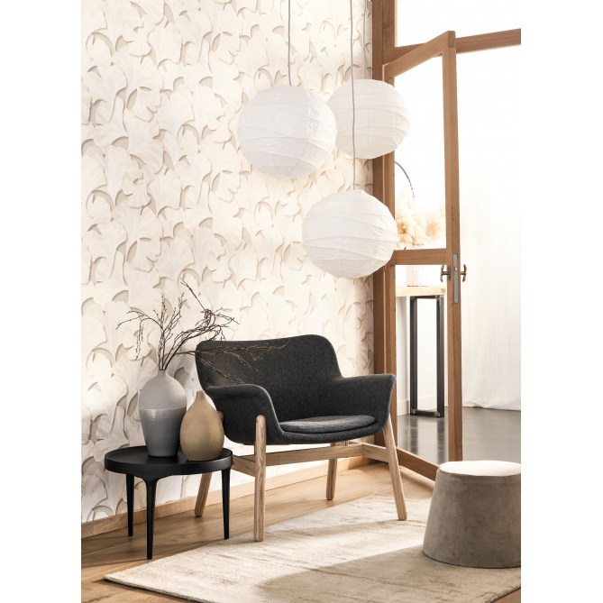 Papel Pintado Hojas de Gingko texturizadas - QANA 02 | MURAKE - 879212