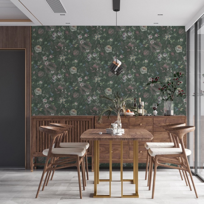 Papel Pintado Flores vintage - JIJEL 02 | MURAKE - 83292