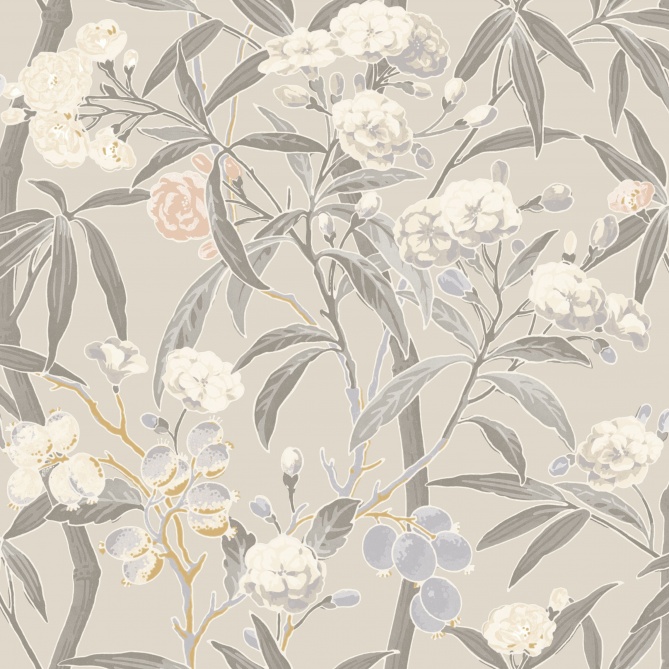 Papel Pintado Flores con frutos tropicales - COTORRO 01 | MURAKE - 5001/41