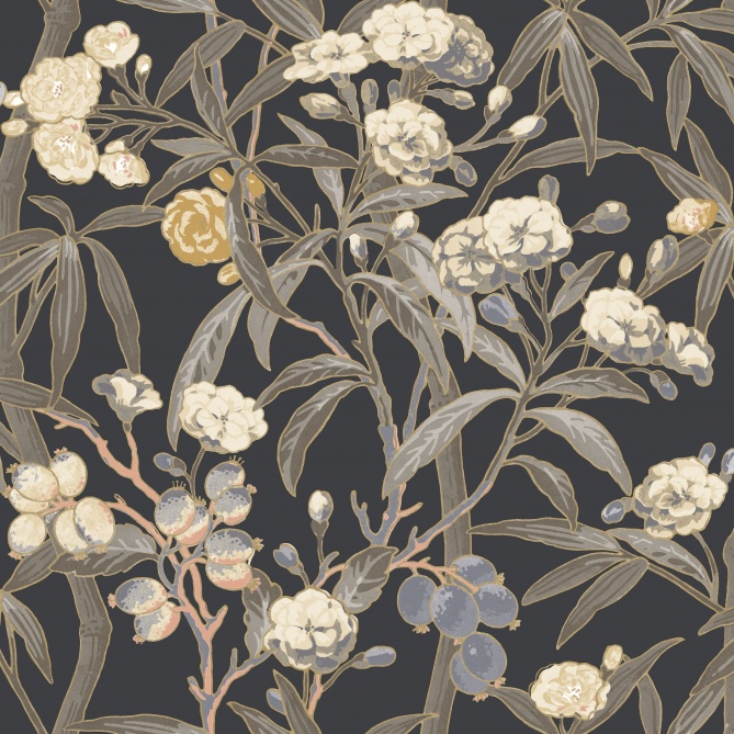 Papel Pintado Flores con frutos tropicales - COTORRO 08 | MURAKE - 5001/48