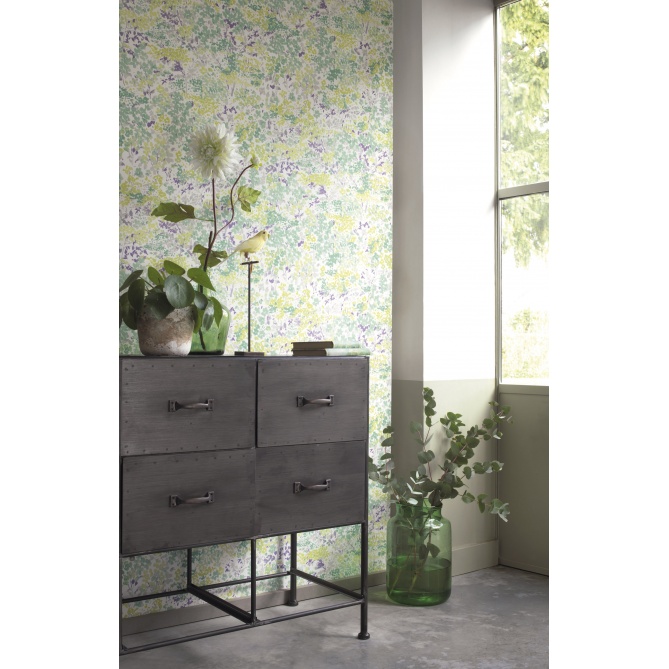 Papel Pintado Montaje de hojas y flores liberty - KETON 04 | MURAKE - 5002/34