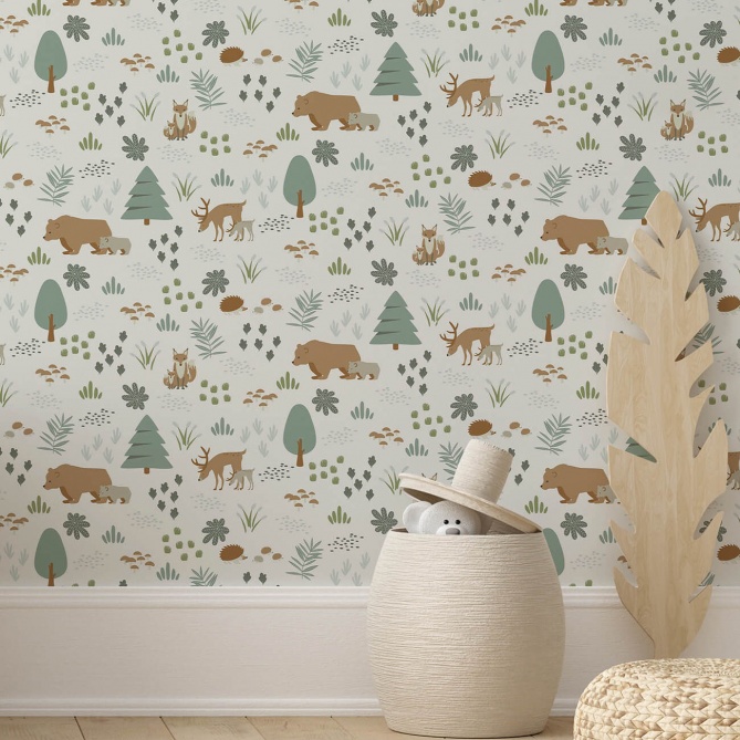 Papel Pintado Animales de bosque - ARSAL 01 | MURAKE - 7034-11