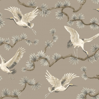 Papel Pintado Grullas volando - MANSURÁ 03 | MURAKE - 879323
