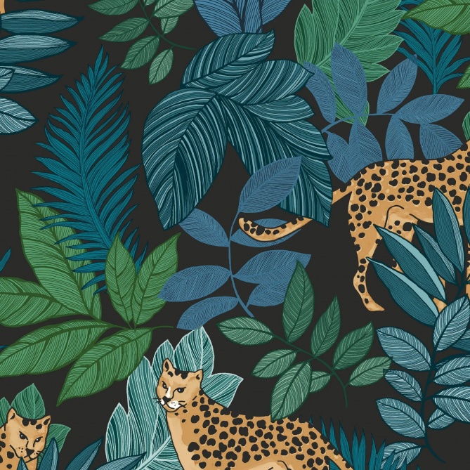 Papel Pintado Guepardos entre hojas - BELTON 01 | MURAKE - 878761