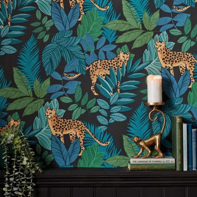 Papel Pintado Guepardos entre hojas - BELTON 01 | MURAKE - 878761