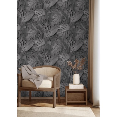 Papel Pintado Muro vegetal de hojas de palmera realistas - PLESSIS 04 | MURAKE - 879389