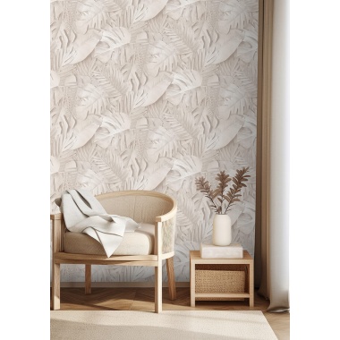 Papel Pintado Muro vegetal de hojas de palmera realistas - PLESSIS 03 | MURAKE - 879388