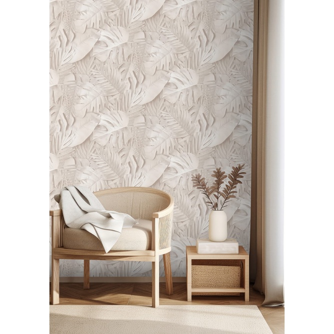 Papel Pintado Muro vegetal de hojas de palmera realistas - PLESSIS 03 | MURAKE - 879388