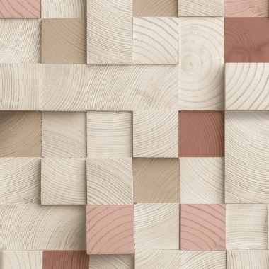 Papel Pintado Cubos de madera - MANDRES 04 | MURAKE - 879399