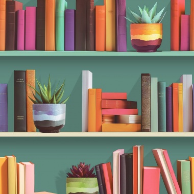 Papel Pintado Trompe l'oeil biblioteca libros - CACHAN 01 | MURAKE - 879401