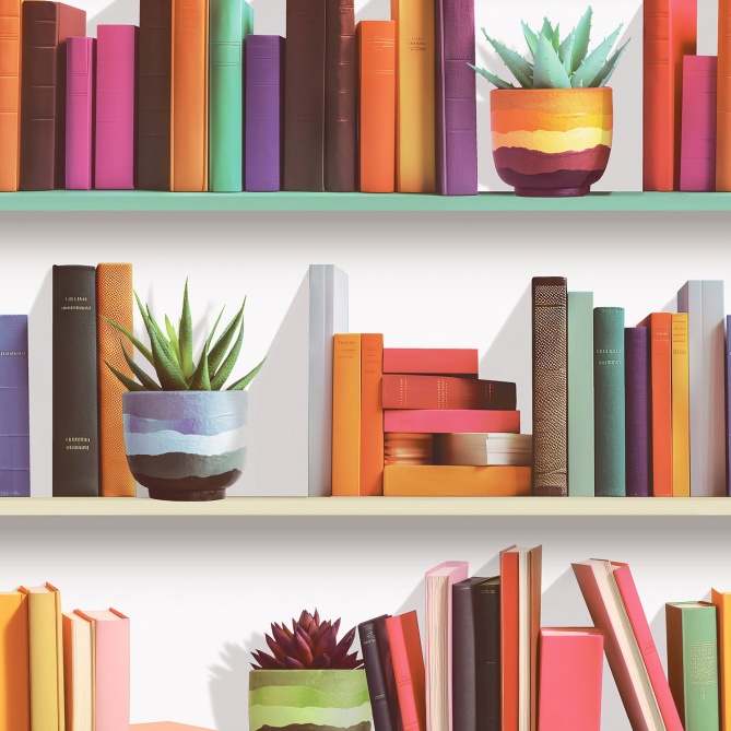 Papel Pintado Trompe l'oeil biblioteca libros - CACHAN 03 | MURAKE - 879403