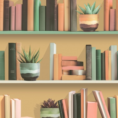 Papel Pintado Trompe l'oeil biblioteca libros - CACHAN 02 | MURAKE - 879402
