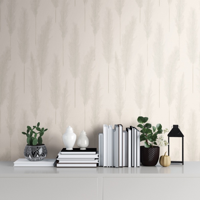 Papel Pintado Hojas de pampa - TAOUDENI 01 | MURAKE - 83485