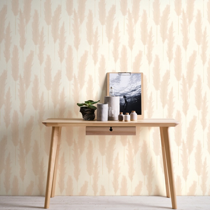 Papel Pintado Hojas de pampa - TAOUDENI 02 | MURAKE - 83486