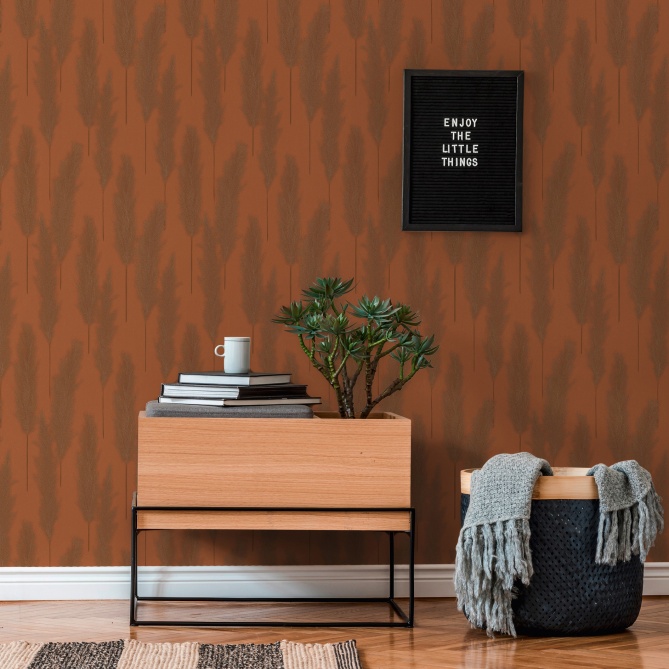 Papel Pintado Hojas de pampa - TAOUDENI 05 | MURAKE - 83489