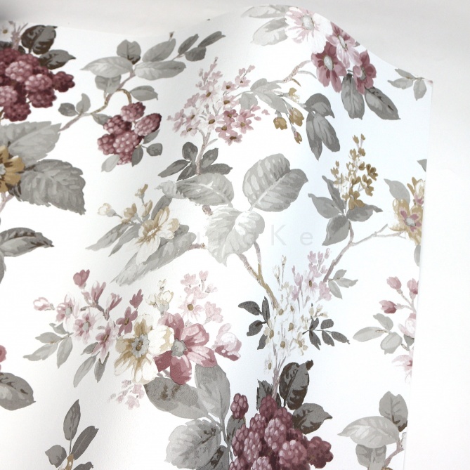 Papel Pintado Flores y hojas en ramitas - ALANNO 03 | MURAKE - 879018