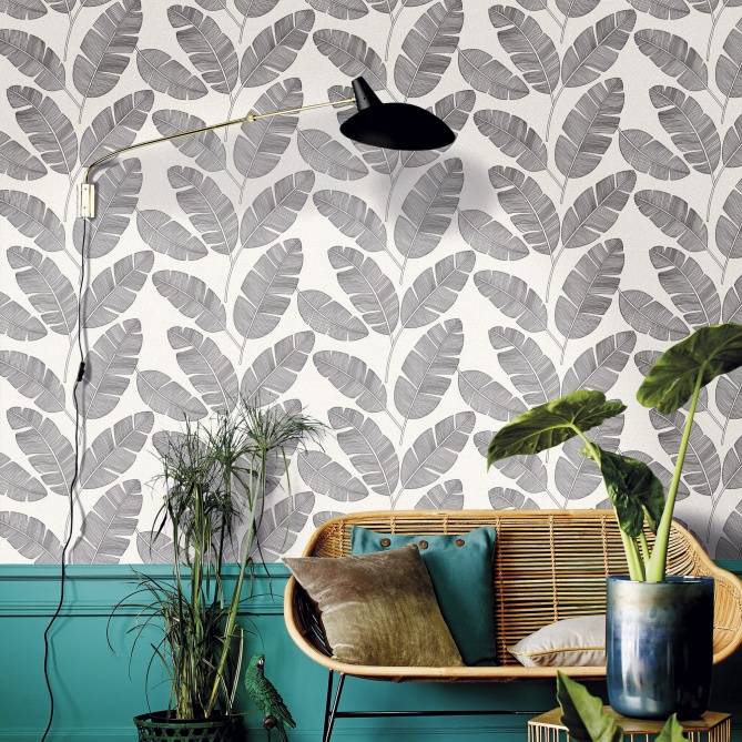 Papel Pintado Grandes hojas de plátano - PASCO 04 | MURAKE - 86354