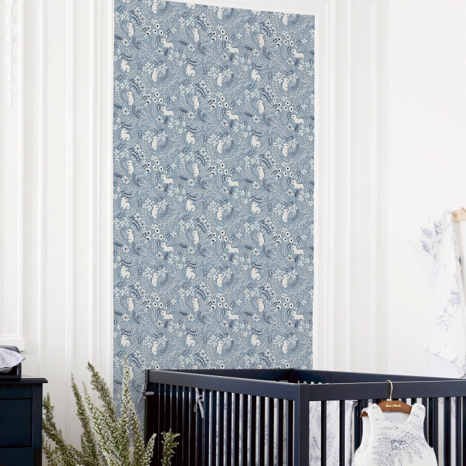 Papel Pintado Conejos en medio de flores - GLOMEL 01 | MURAKE - 203201