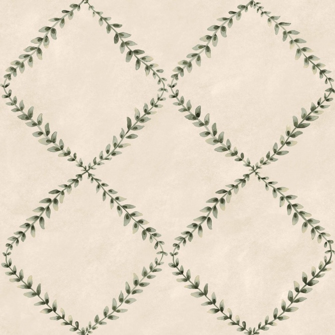 Papel Pintado Guirnalda de hojas - GABÉS 01 | MURAKE - 101271