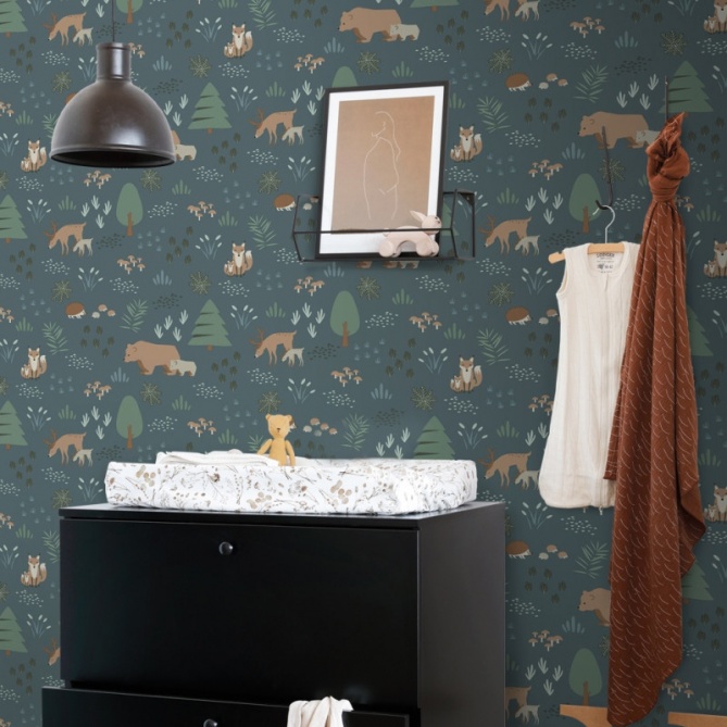 Papel Pintado Animales de bosque - ARSAL 04 | MURAKE - 7034-14