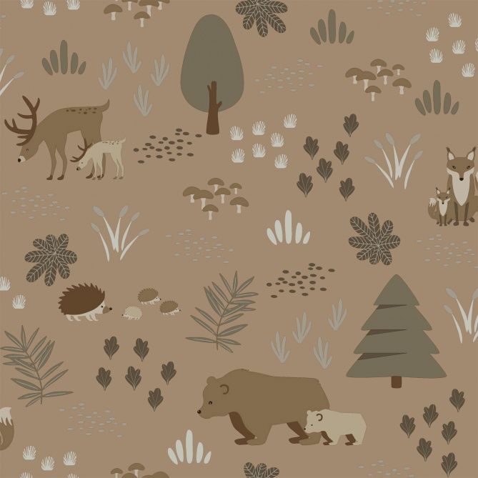 Papel Pintado Animales de bosque - ARSAL 03 | MURAKE - 7034-13