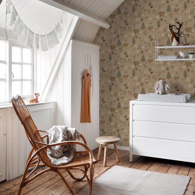 Papel Pintado Animales de bosque - ARSAL 03 | MURAKE - 7034-13