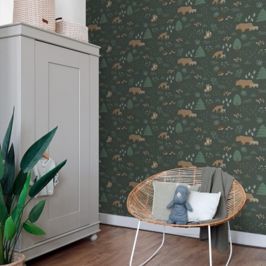 Papel Pintado Animales de bosque - ARSAL 05 | MURAKE - 7034-15