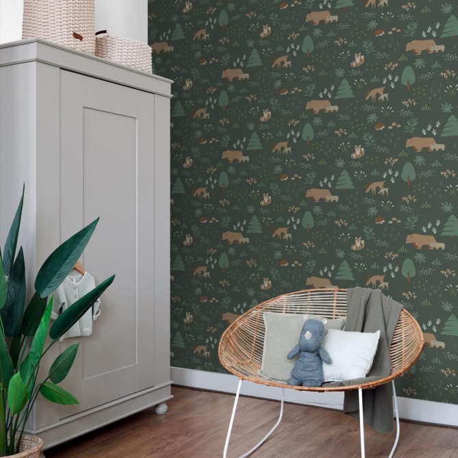 Papel Pintado Animales de bosque - ARSAL 05 | MURAKE - 7034-15