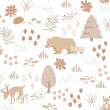 Papel Pintado Animales de bosque - ARSAL 02 | MURAKE - 7034-12